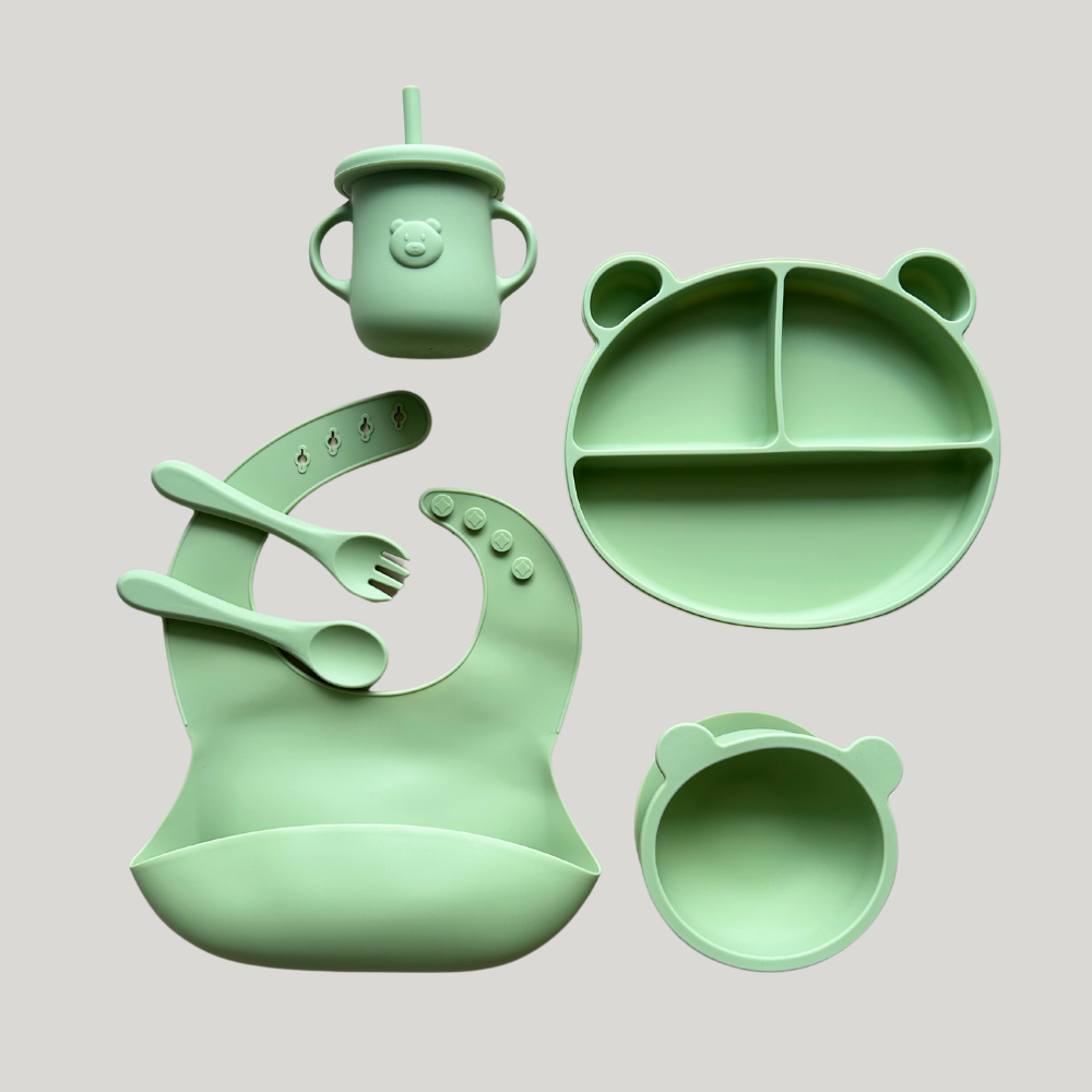 Kit Hora do Papa em Silicone Verde Menta