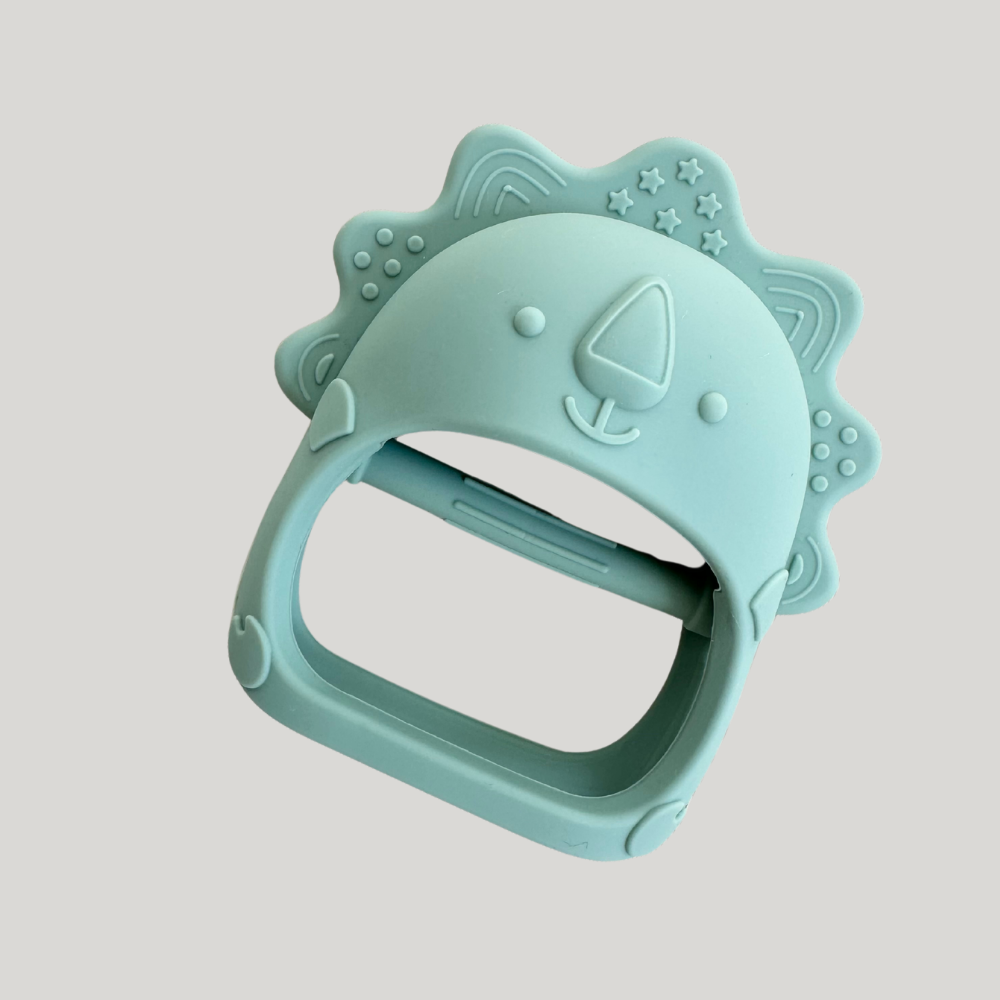 Mordedor Bebe Lion Silicone Anti Stress Verde