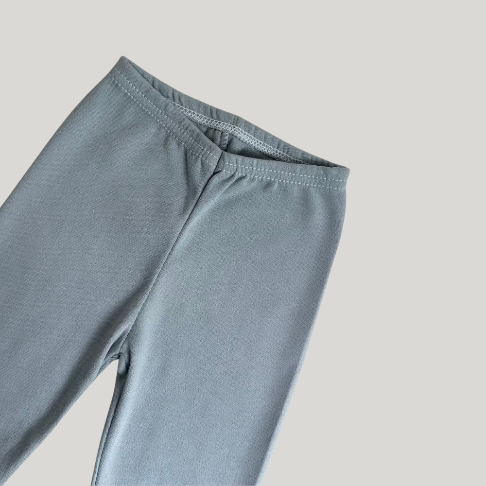 Calça Bebê Algodāo Pezinho Reversível Cinza