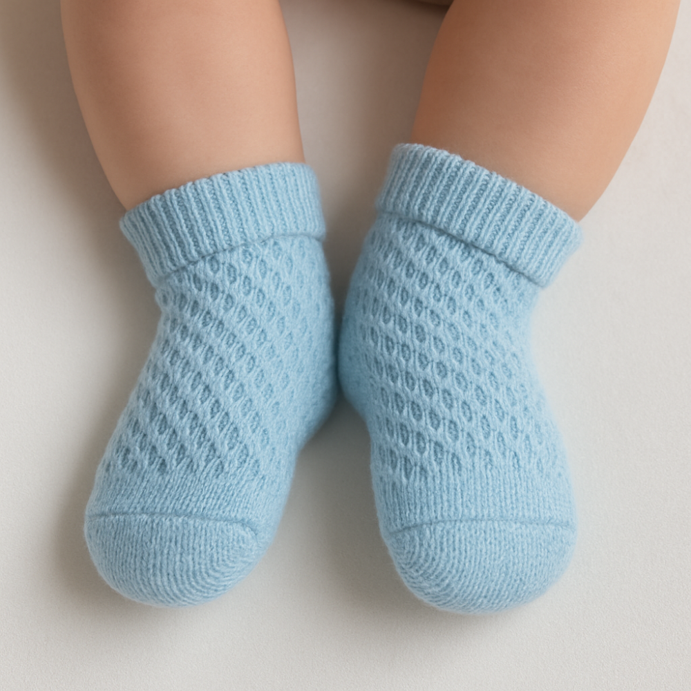 Meia Bebê Essential Azul Bebe