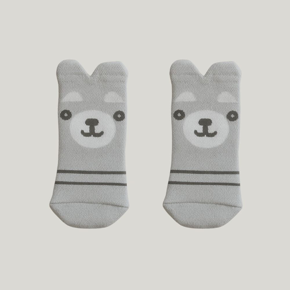 Meia Bebê Cut Bear Cinza