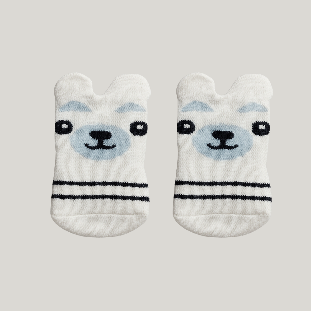 Meia Bebê Cut Bear White