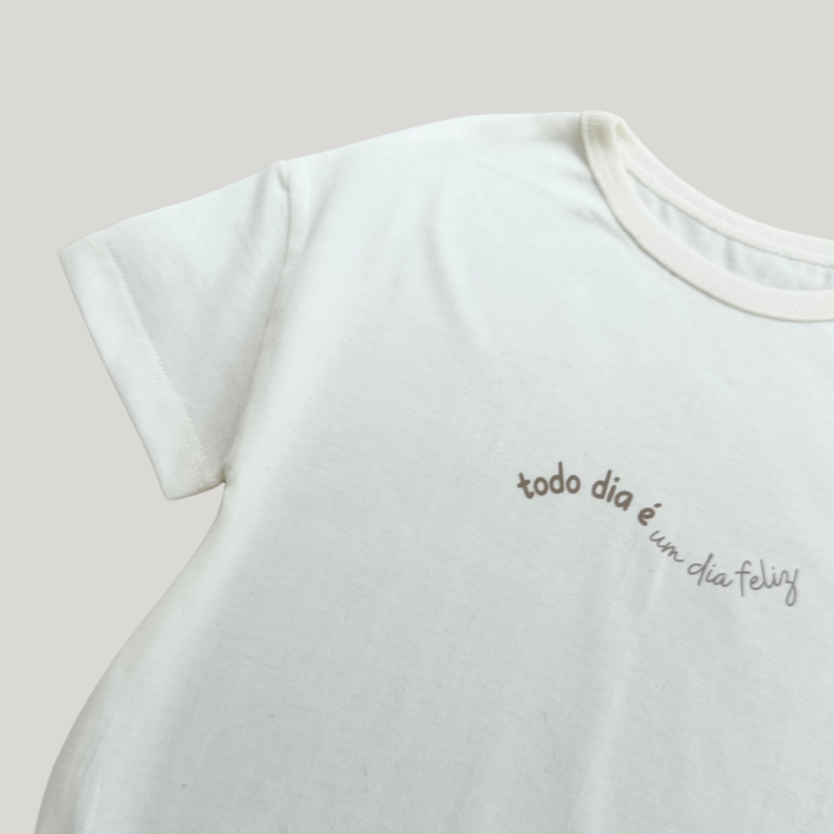 Body Bebê Comfy Dia Feliz Off white