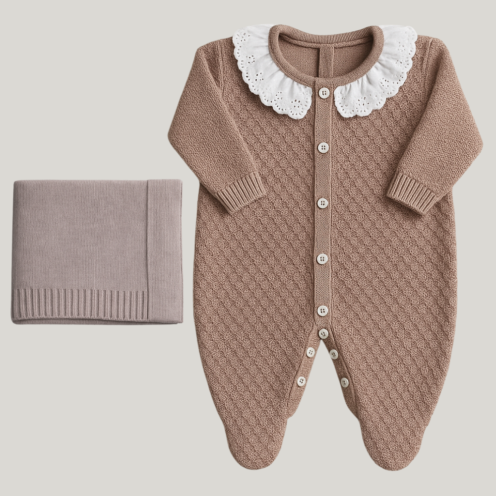 Kit Saída Maternidade Menina Tricot 2 Peças Clementine