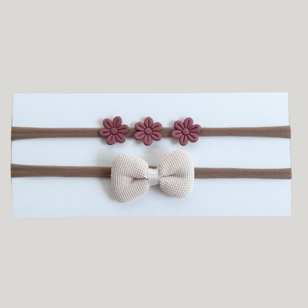 Kit Laço Bebê Aurora Rose