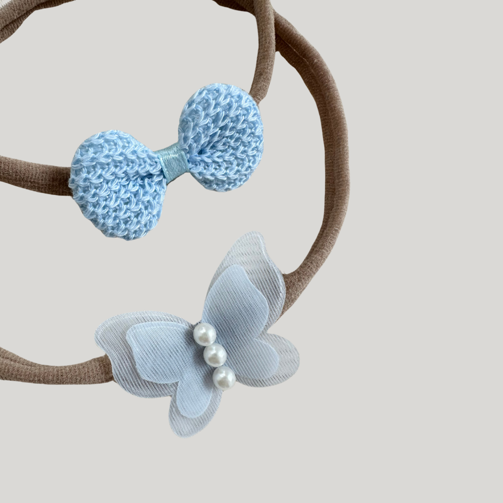 Kit Laço Bebê Butterfly Blue