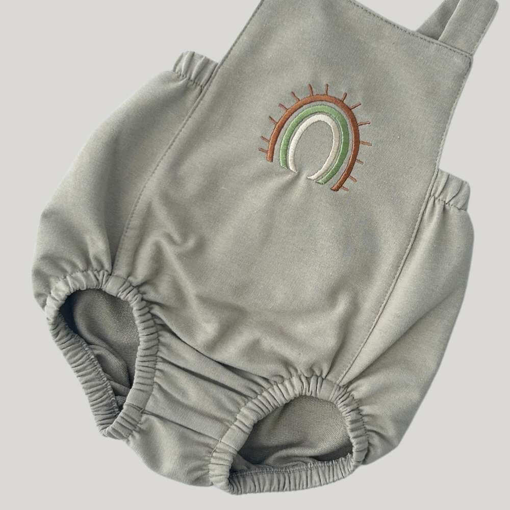 Romper Bebê Rainbow Cinza