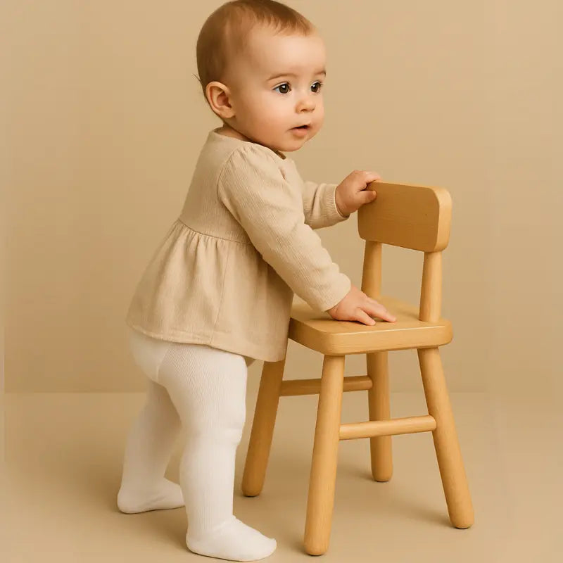 Meia Calça bebê Algodāo Off White