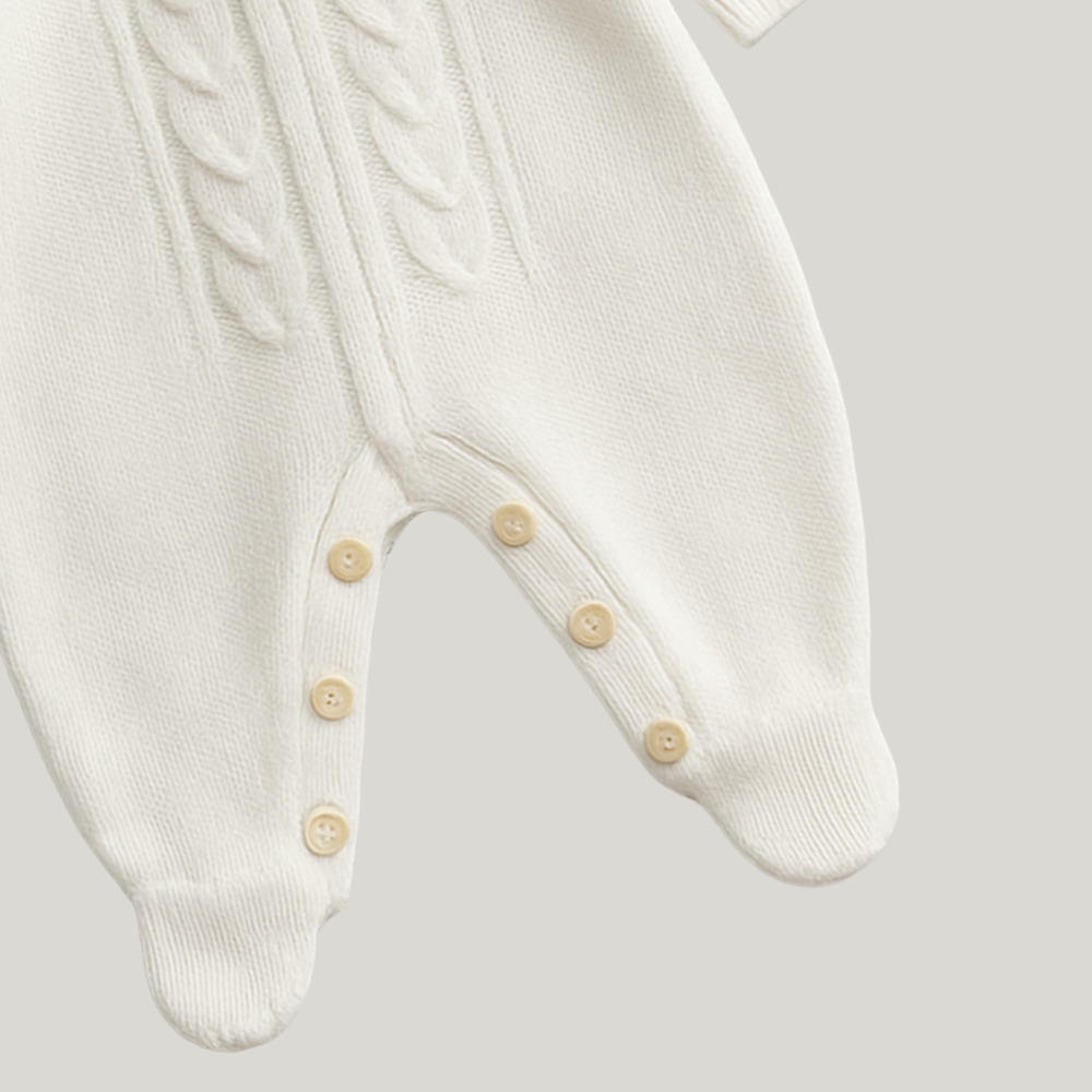 Kit Saída Maternidade Menina Tricot 2 Peças Charlotte White