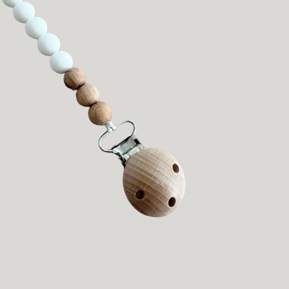Prendedor De Chupeta Vintage White