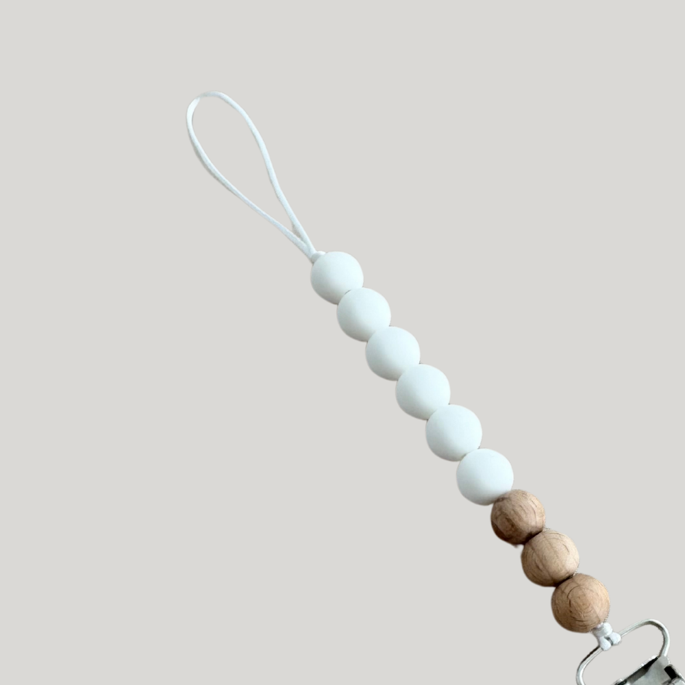 Prendedor De Chupeta Vintage White