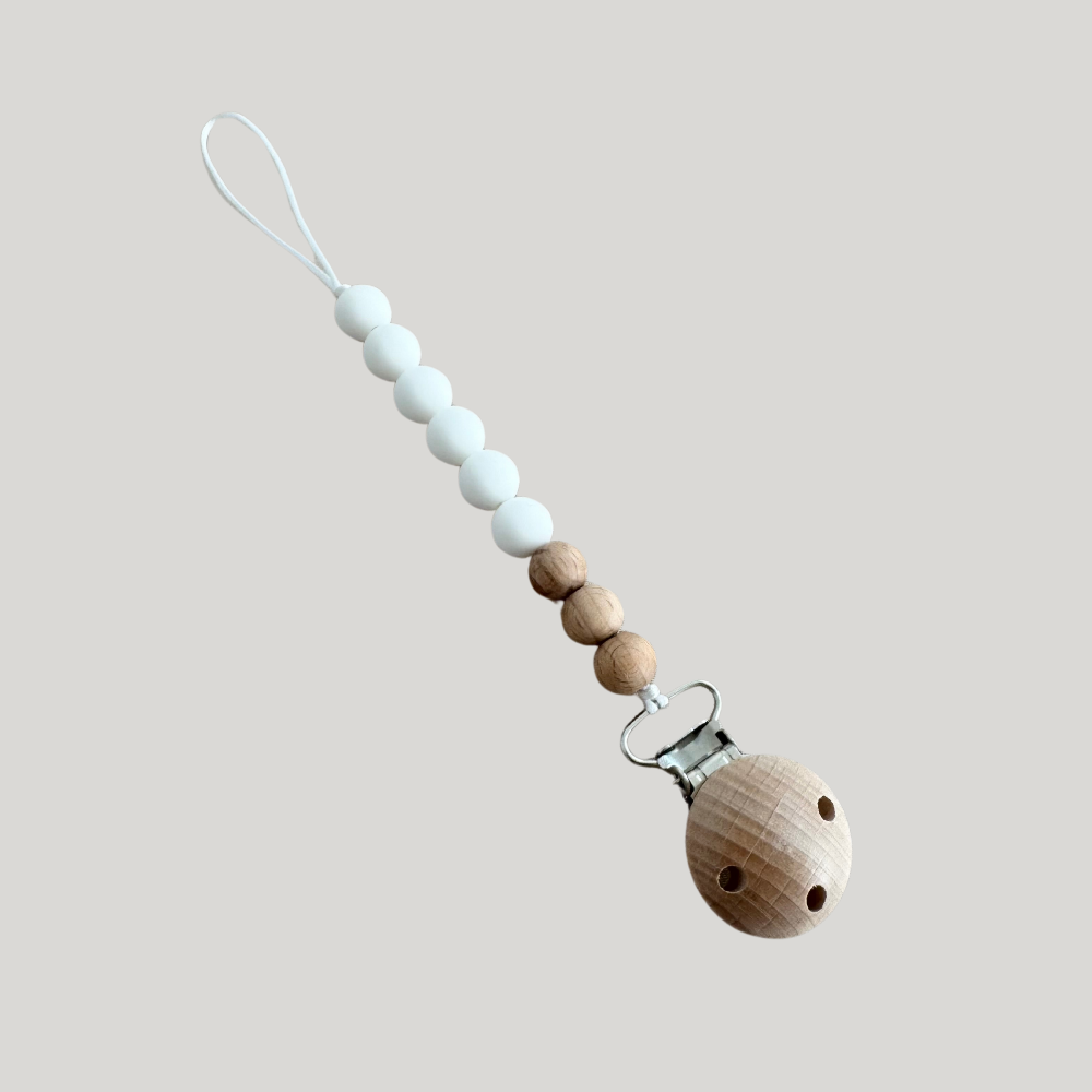 Prendedor De Chupeta Vintage White