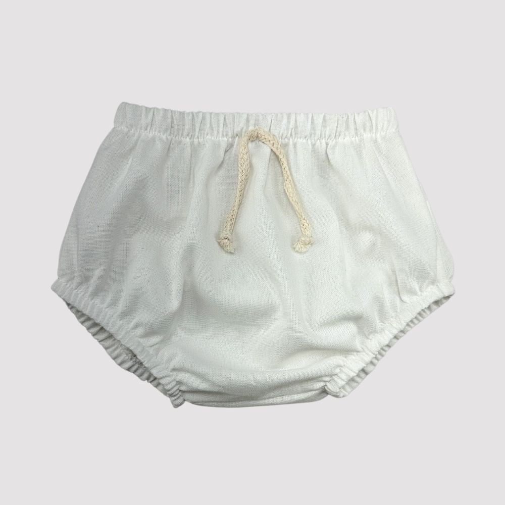 Tapa Fralda Bebê em Linho Off White