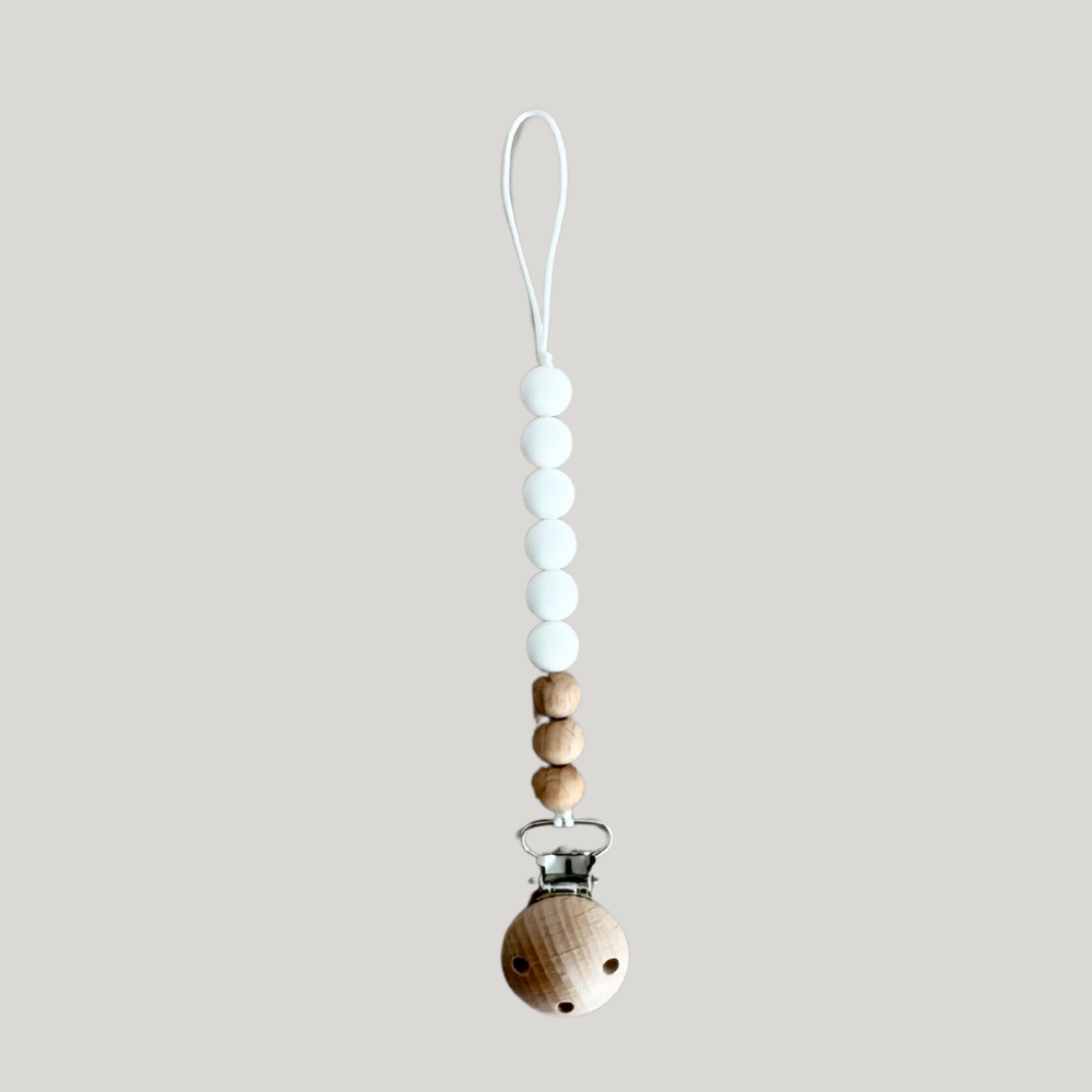 Prendedor De Chupeta Vintage White