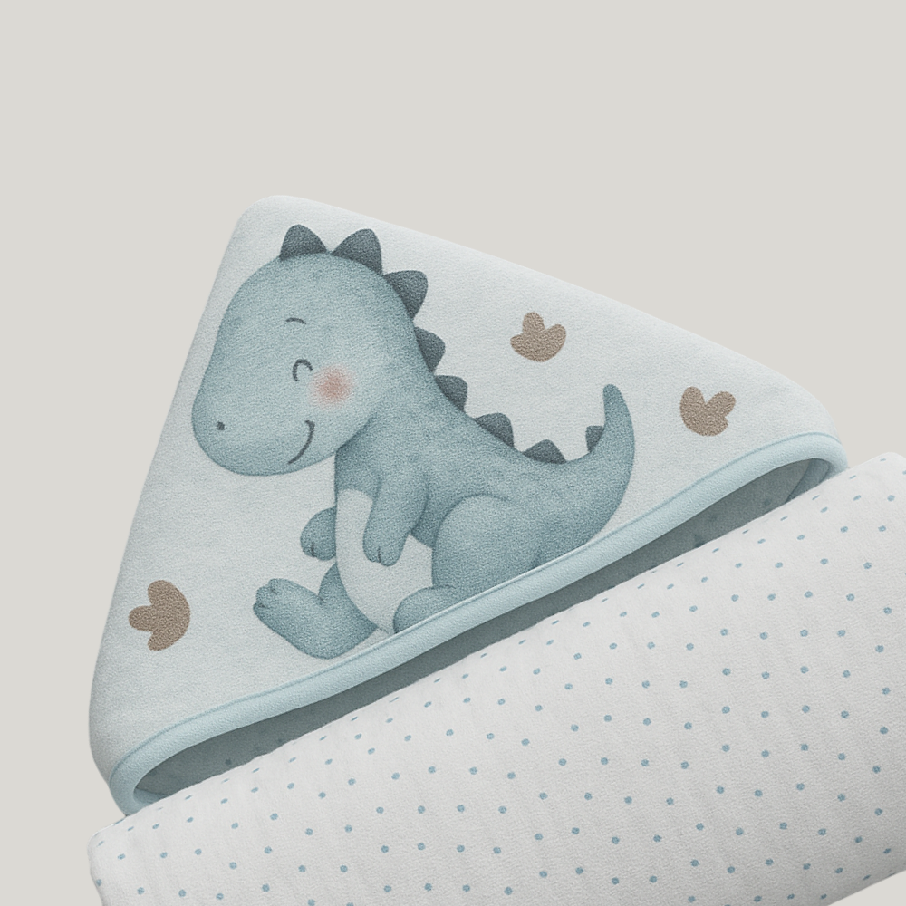 Toalha Bebê Algodão Premium Supersec Dino