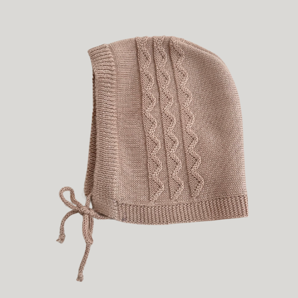 Kit Saída Maternidade 3 Peças Tricot Vintage Caramelo