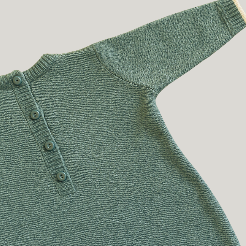 Macacão Bebê Recém Nascido Tricot Verde Menta