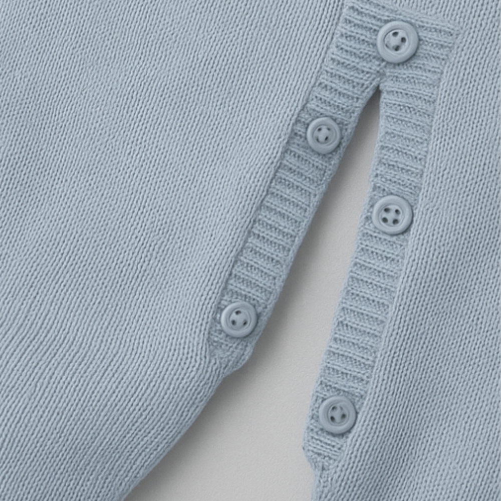 Macacão Bebê Recém Nascido Tricot Blue