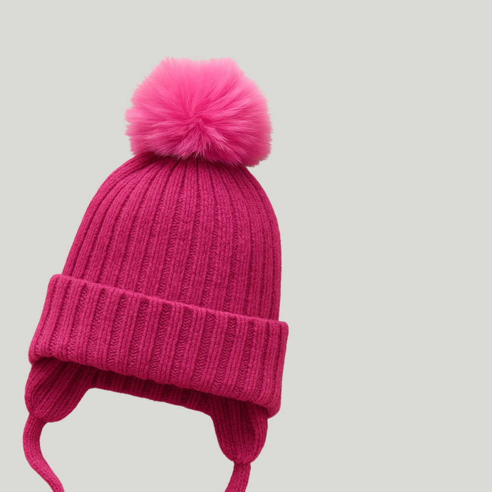Touca bebê Tricot Snow Pink