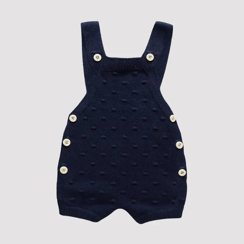 Navy Blue Baby Comfort Knit Overalls