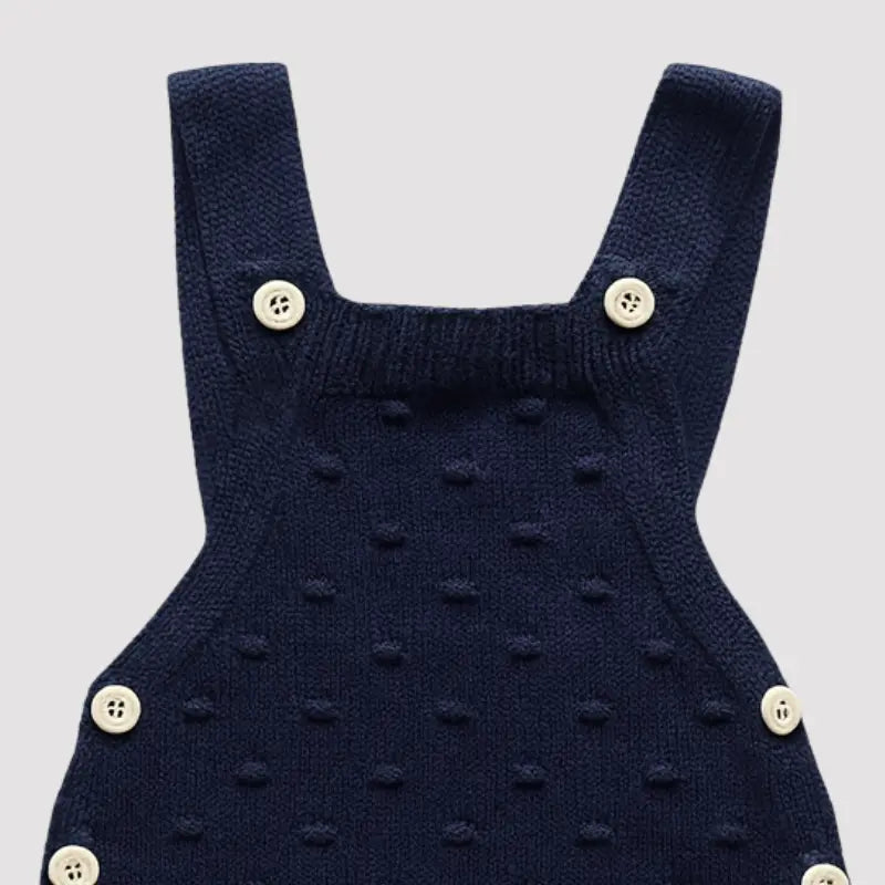 Navy Blue Baby Comfort Knit Overalls
