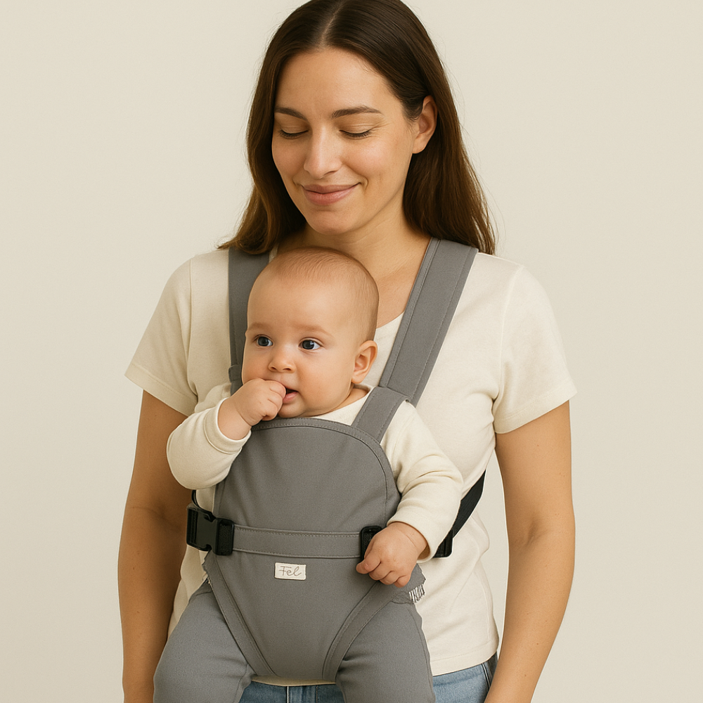 Canguru Bebê Passeio Confort Cinza