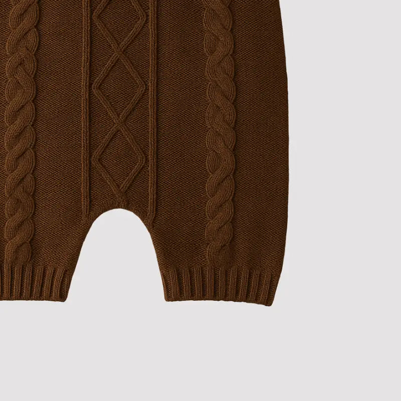 Jardineira Tricot Bebê Confort Brown