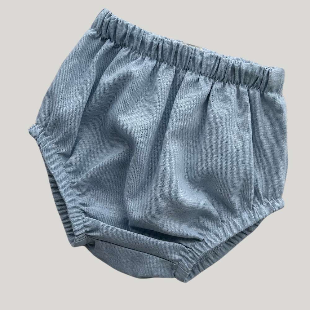 Tapa Fralda Bebê Vintage Linho Azul