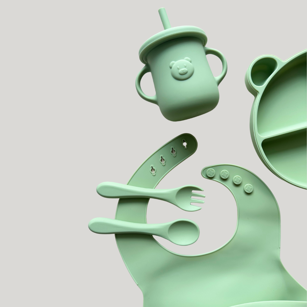 Kit Hora do Papa em Silicone Verde Menta