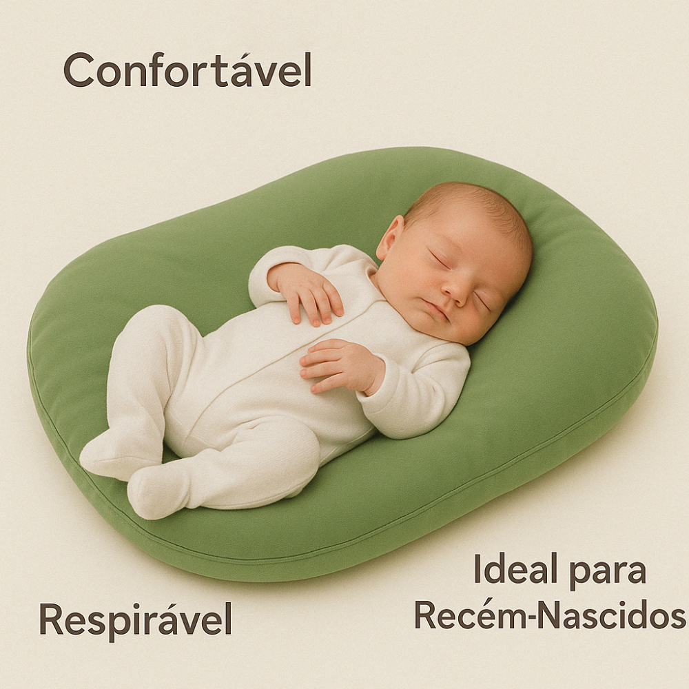 Ninho Casulinho Bebe Sensorial Algodao Anti Alergico Verde