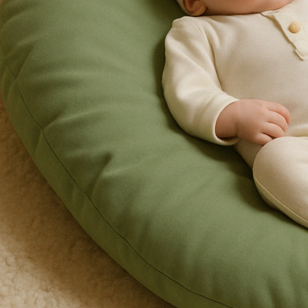Ninho Casulinho Bebe Sensorial Algodao Anti Alergico Verde
