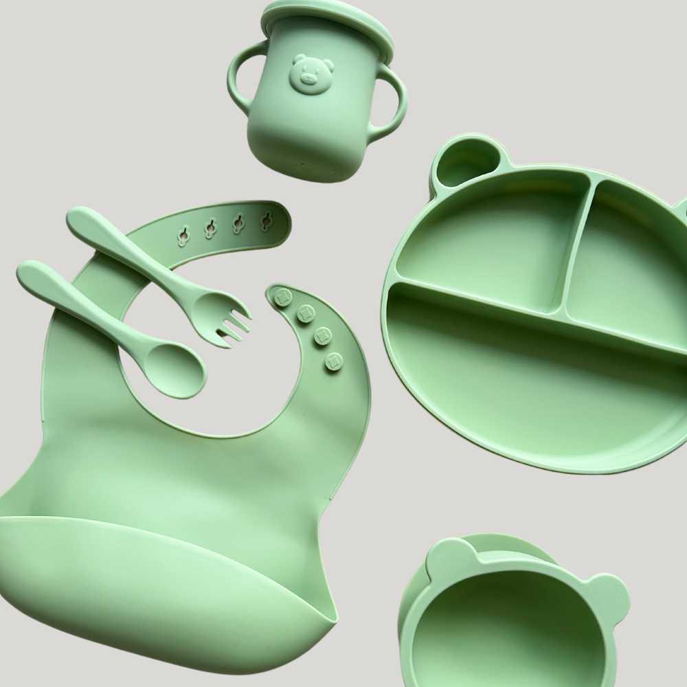 Kit Hora do Papa em Silicone Verde Menta