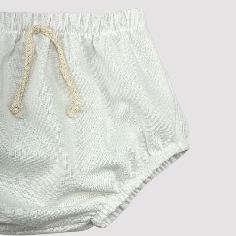 Tapa Fralda Bebê em Linho Off White