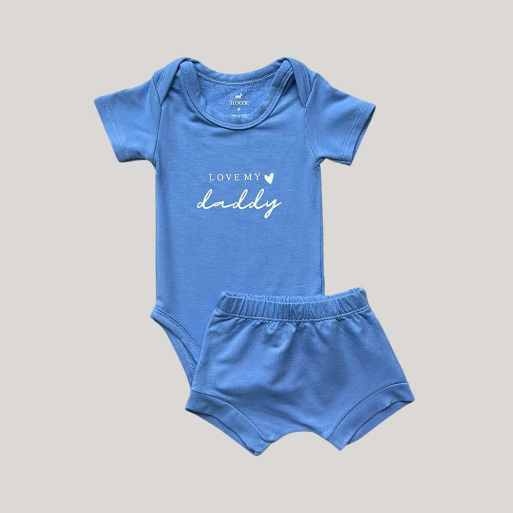 Conjunto Bebe Curto Love Daddy Azul