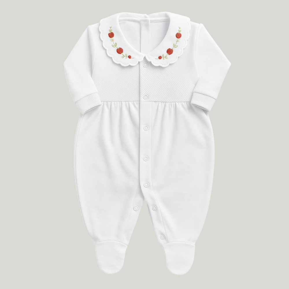 Macacão Bebê Menina Prematuro Algodão Tangerine