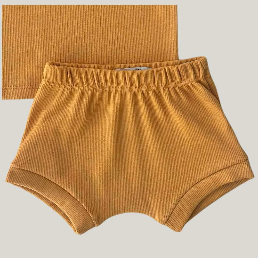 Conjunto Bebê Fresh Canelado Mostarda
