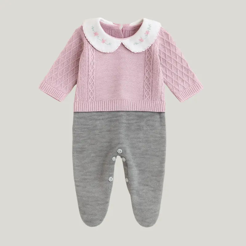 Macacão Bebê Recém Nascido Tricot Dorath Flower