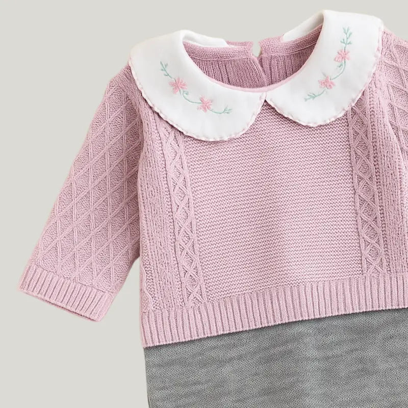 Macacão Bebê Recém Nascido Tricot Dorath Flower