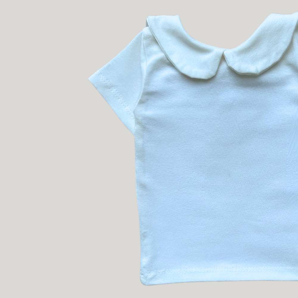Camisa Bebê Gola Redonda Off White