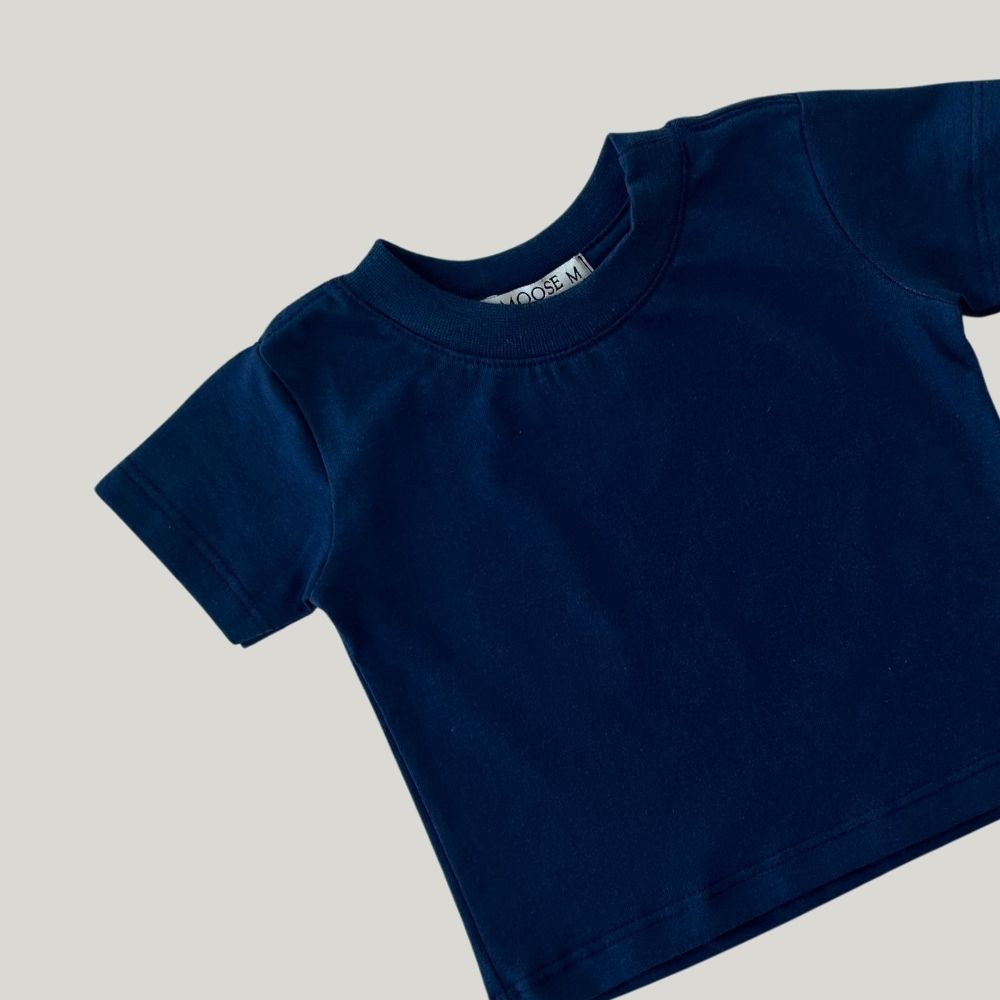 Camisa Bebê Basic Algodão Azul Marinho