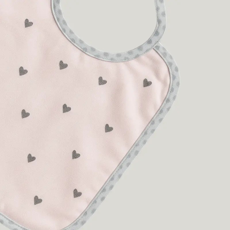 Babador Bebe Impermeavel Algodao Amour Rose