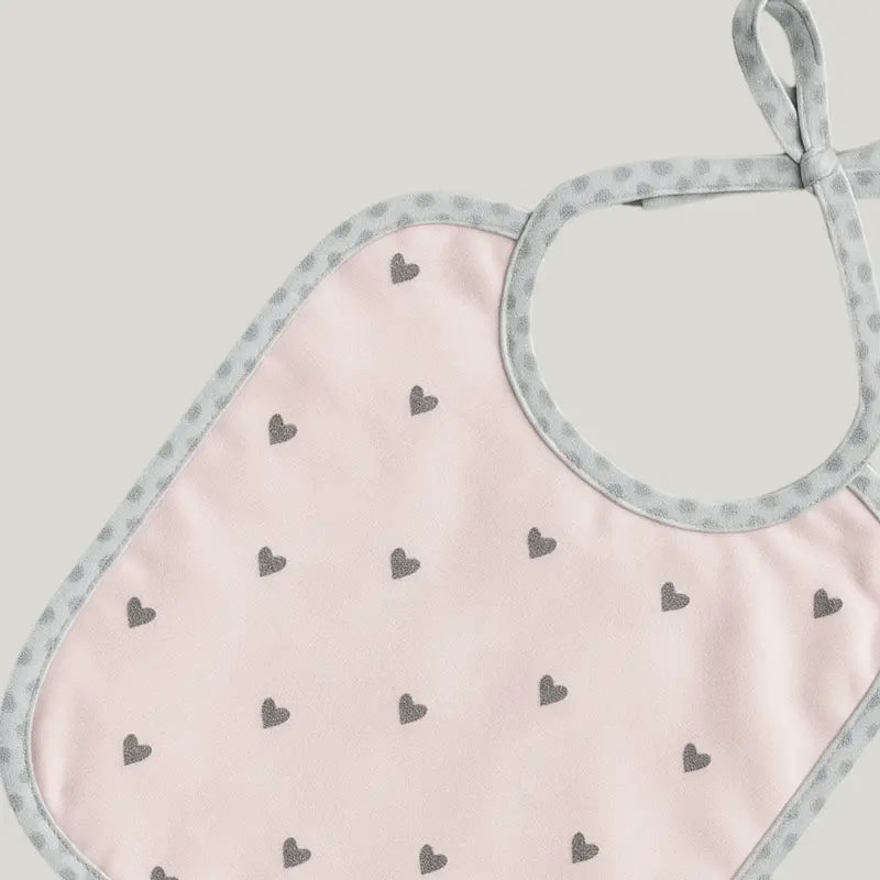 Babador Bebe Impermeavel Algodao Amour Rose