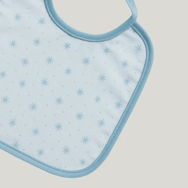 Babador Bebe Impermeavel Algodao Star Azul