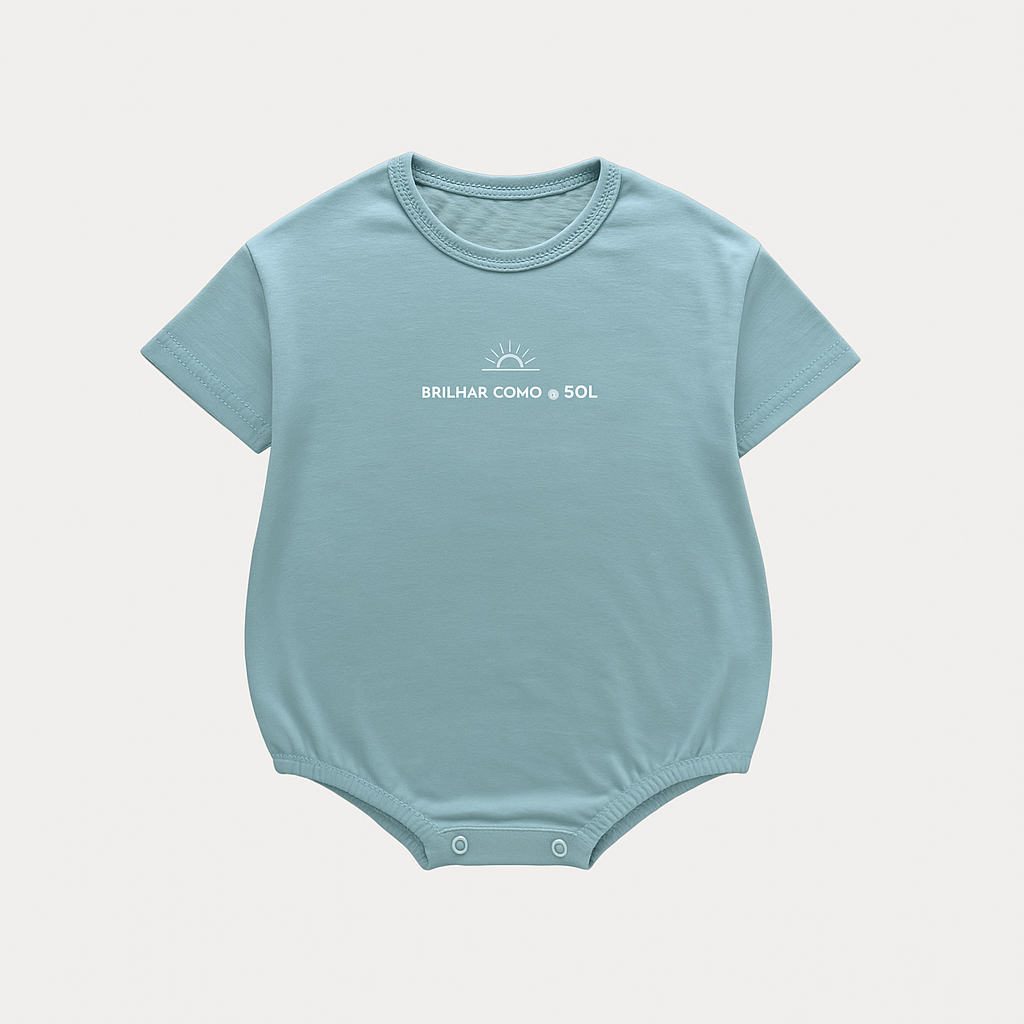 Body Bebê Comfy Brilhar Como Sol Azul