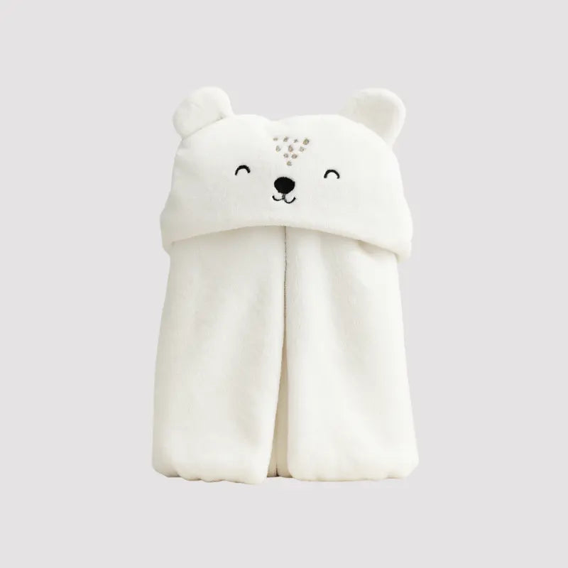 Cobertor Bebe Com Capuz Bear Off White