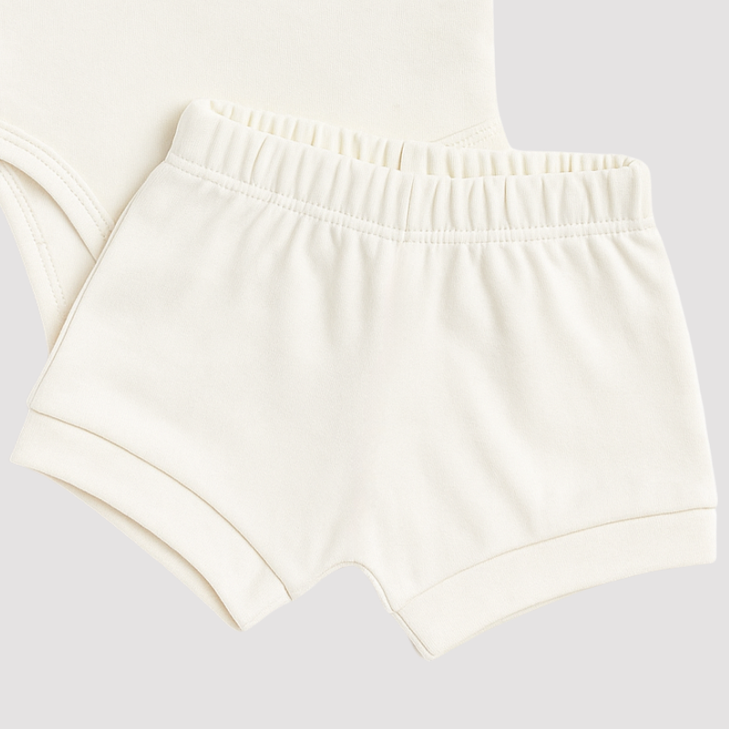 Conjunto Bebe Algodao Meu Primeiro Natal Off White