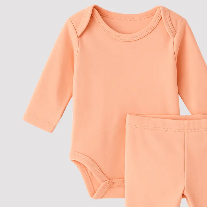 Conjunto Bebe Algodao Organic Salmao