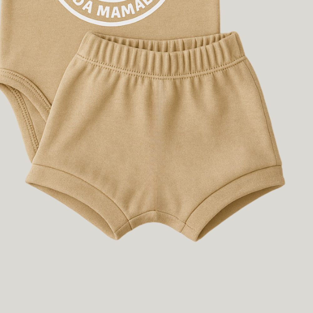 Conjunto Bebê Copia Autenticada Mamãe Bege