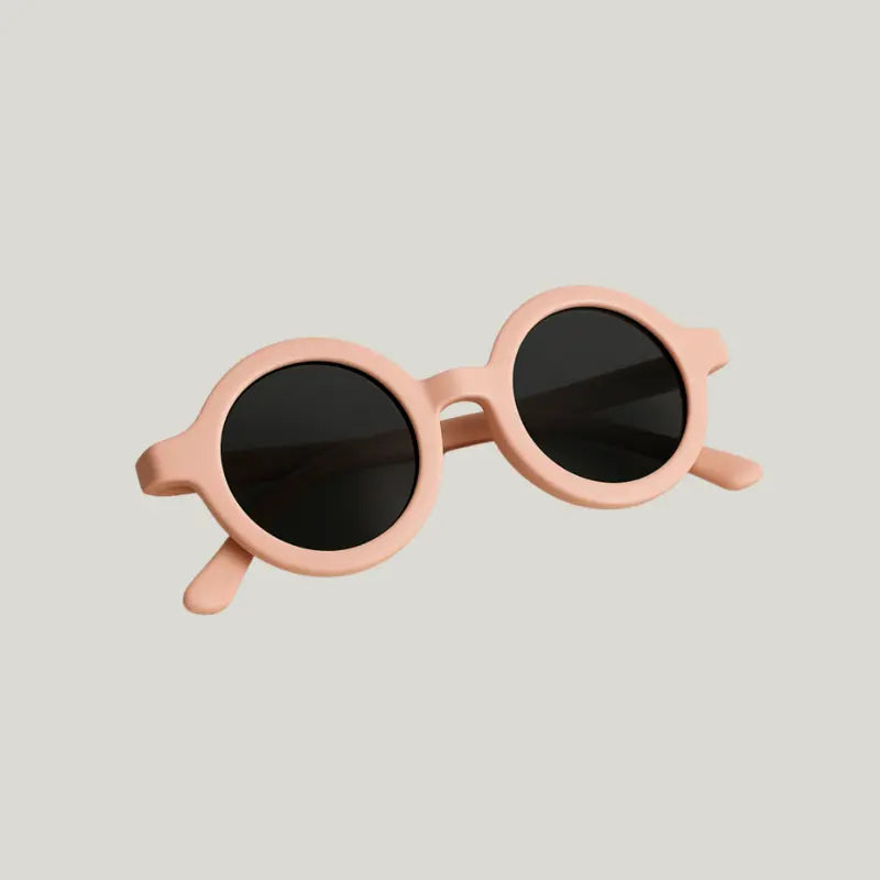 Óculos de Sol para Bebe Retrô Redondo Rose com Proteção Uv