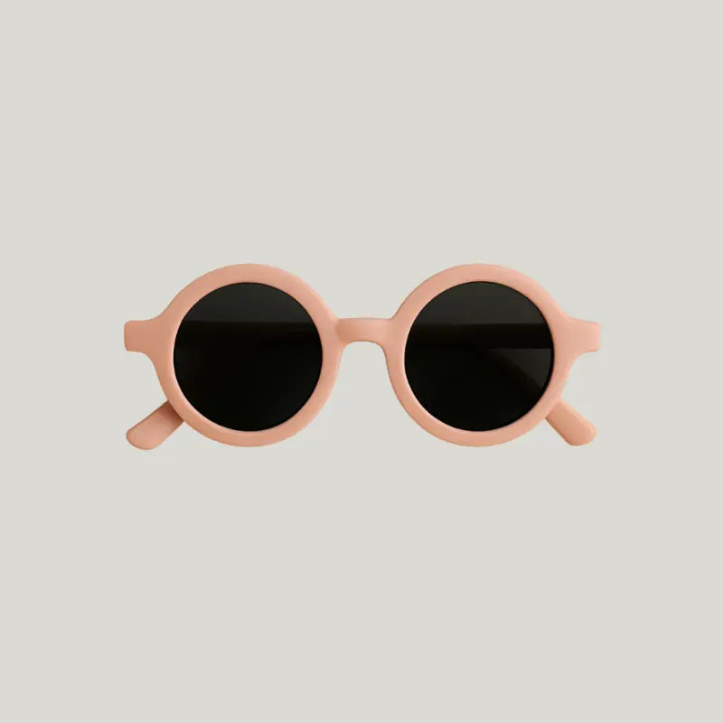 Óculos de Sol para Bebe Retrô Redondo Rose com Proteção Uv